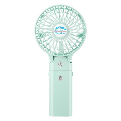 HandFan 5200mAh Handheld Fan Rechargeable, 20H Runtime Hand Fan, 3 Speeds Strong Airflow, Personal 180° Foldable Portable Fans for Travel/Summer/Concerts/Lash/Commute, Gifts for Women (Blue) - color: Clear‑Blade Blue