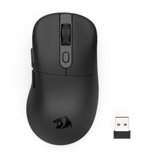 Redragon Wireless Gaming Mouse, 58g Lightweight, Black | 12,000 DPI, Tri-Mode 2.4G/Bluetooth/USB-C, PAW3311 Sensor, 75Hr Battery Mice with 6 Programmable Buttons for PC/Mac