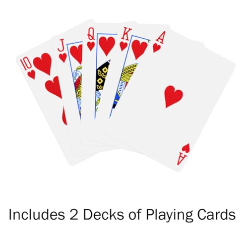 Poker Table Topper - Foldable Texas Hold 'Em Set with Carry Case, 300 Poker Chips, 2 Decks of Cards, and Dealer and Blind Buttons by Trademark Poker