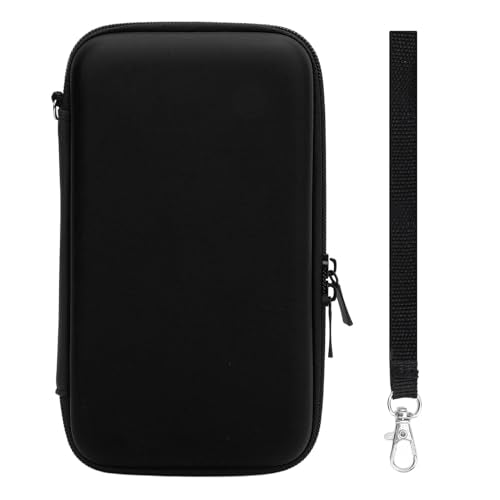 Carrying Case for NintendoNew New 2DS XL, 2DS LL, New 3DS, 3DS Console, Hard Protective Shell Travel Case Pouch with 8 Game Cartridges Slot, Water Proof PU & Hard EVA, Console - color: Black