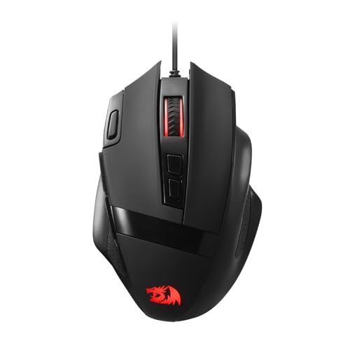 Redragon M619 Wired RGB Optical Gaming Mouse 12800 DPI Remapping Keys | Stable Lag-Free Connection, Smooth Precise Tracking, Programmable Button, Ergonomic Grip Body Comfort