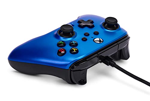 PowerA Enhanced Wired Controller for Xbox Series X|S - Sapphire Fade, gamepad, wired video game controller, gaming controller, Xbox Series X|S, Officially Licensed for Xbox - color: Sapphire Fade