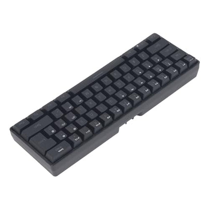 Semme 3 Mode Silent RGB Backlight Keyboard Wired Compatibility for Laptop Phone Tablet Gaming and Office Use (Black) - color: Black