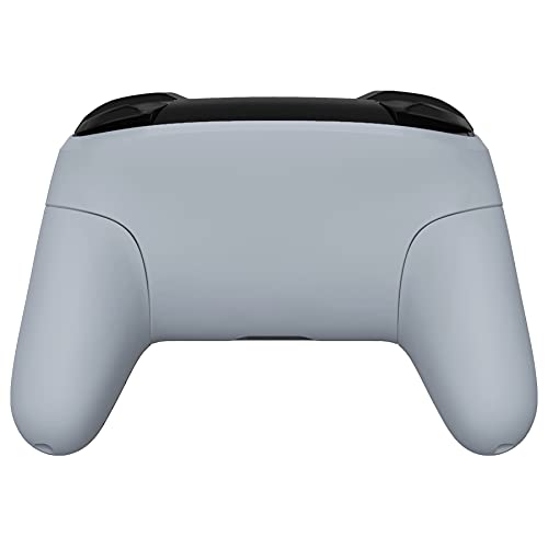 eXtremeRate New Hope Gray Faceplate Backplate Handles for Nintendo Switch Pro Controller, DIY Replacement Hand Grip Housing Shell Cover for Nintendo Switch Pro - Controller NOT Included - color: New Hope Gray