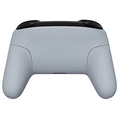 eXtremeRate New Hope Gray Faceplate Backplate Handles for Nintendo Switch Pro Controller, DIY Replacement Hand Grip Housing Shell Cover for Nintendo Switch Pro - Controller NOT Included - color: New Hope Gray