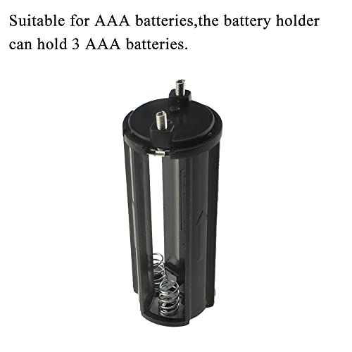 HAHIYO 3xAAA Cylindrical Battery Holder Black Adapter Tube Case Not Corrode Solid Good Contact Bear Battery Leakage Smooth Load for Flashlight Torch Led RC 2.15inch Length 3PCS Plastic - style: 3AAA(cylinder)-3P