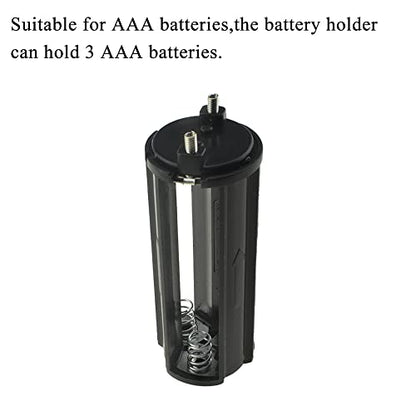 HAHIYO 3xAAA Cylindrical Battery Holder Black Adapter Tube Case Not Corrode Solid Good Contact Bear Battery Leakage Smooth Load for Flashlight Torch Led RC 2.15inch Length 3PCS Plastic - style: 3AAA(cylinder)-3P