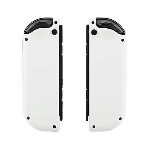 eXtremeRate White DIY Housing (D-Pad Version) with Full Set Buttons for Joycon Handheld Controller, Replacement Shell Case for Nintendo Switch & Switch OLED [Only The Shell, NOT The Joycon] - color: White