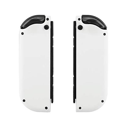 eXtremeRate White DIY Housing (D-Pad Version) with Full Set Buttons for Joycon Handheld Controller, Replacement Shell Case for Nintendo Switch & Switch OLED [Only The Shell, NOT The Joycon] - color: White
