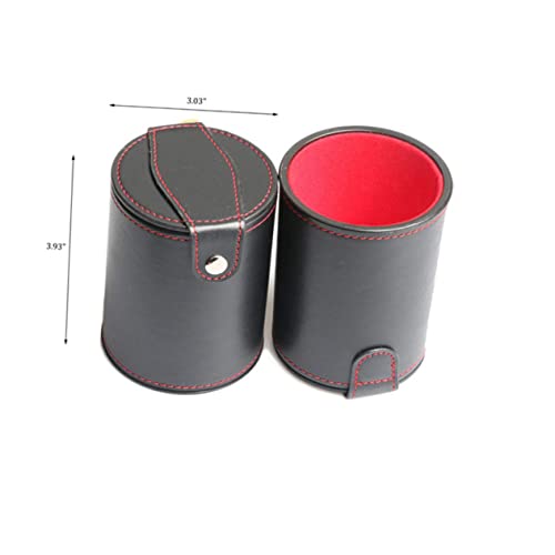 Kisangel Double Layer Dice Cups Pu Leather Shaking Dice Storage for Ktv and Bar Games Quiet and Easy to Clean for Parties and Family Fun Not Included