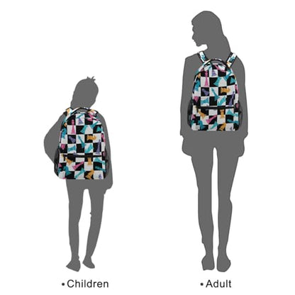Backpack Colorful Chess Board Bookbag Daypack Travel Hiking Camping School Laptop Bag - color: Multi Pattern 20