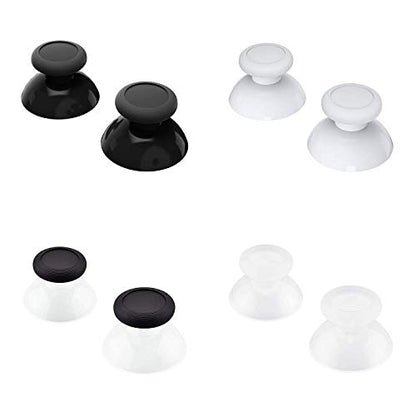 eXtremeRate Replacement 3D Joystick Thumbsticks, Analog Thumb Sticks with Cross Screwdriver for Nintendo Switch Pro Controller - Black & White & Transparent & Transparent Black - color: Black & White & Transparent & Transparent Black