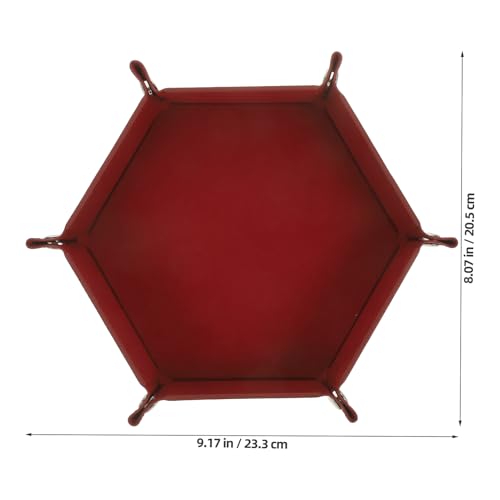 ibasenice Folding Dice Tray Portable Pu Dice Plate for Tabletop Games Storage Box Deep Convenient and Design for Organizing and Items