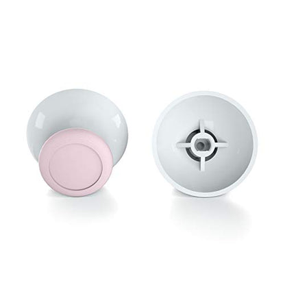 eXtremeRate Cherry Blossoms Pink & White Dual-Color Replacement 3D Joystick Thumbsticks, Analog Thumb Sticks with Cross Screwdriver for Nintendo Switch Pro Controller - color: White & Cherry Blossoms Pink
