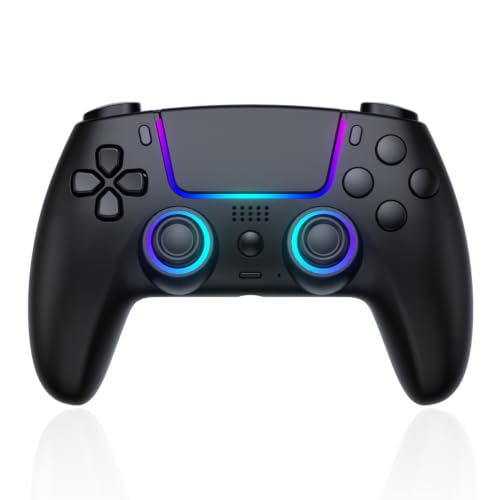 Pogriko Wireless Controller for PS5/Pro/Slim Console for PS5 Controller, Wireless Gamepad with Back Button, Turbo, Dual Vibration, Motion Gyro, 3.5mm Audio Jack, Mic, Speaker