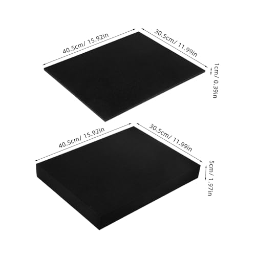 KALLORY 4pcs Pick Apart Foam Inserts for Shipping and Board Game Storage Foam Tool Box Inserts with Reliable Protection for Fragile Items and Tools Black