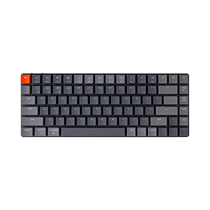 Keychron K3 75% Layout 84-Key Ultra-Slim Hot-Swappable Wireless Bluetooth Mechanical Keyboard with Low-Profile Keychron Optical Red Switch/White LED Backlight/USB Wired for Mac Windows-Version 2 - color: Low-profile Keychron optical red switch