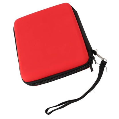 LUCKDANO Carrying Case for 2DS - Protective Hard Shell with 8 Game Card Holders - Compatible with 2DS Console Accessories Shockproof & Travel Case Portable Pouch with Wrist (#13) - color: Red
