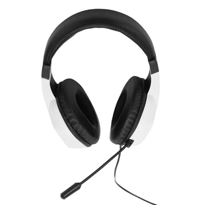 Wired USB Gaming Headset for PC with 7.1 Surround Sound, RGB Lighting Noise Cancelling Mic 40mm Driver Memory Foam Cushion Over Ear Headphone with Mute (White) - color: White