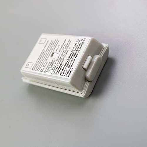 1PCS Battery Pack Cover Shell Shield Lid Kit Replacement for Xbox 360 Controller Battery Cover Shell (White) - color: white