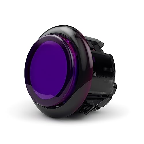 Qanba Gravity KS Mechanical Shafts Silent Pushbutton 30mm Snap-in (Boxed (Clear Black Violet D08(8 pcs) - color: Clear Black Violet D08(8 pcs）