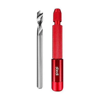 stedi Manual Pin Vise Hand Drill, Premium Hobby Model Making Tools | Ultra-Precision Dual Bearing Hand Drill for Gundam, Miniature Military Model, 3D Resin Parts, Red - color: Red Handle (Handle Only)