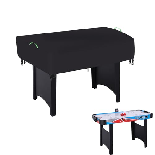Air Hockey Arcade Table Cover,Heavy Duty 600D Oxford Covers for Hockey Game Table/Foosball and Game Soccer Table ,Outdoor Waterproof,Rain, Snow and Wind-Proof (Black, 58*27*20in) - size: 58*27*20in