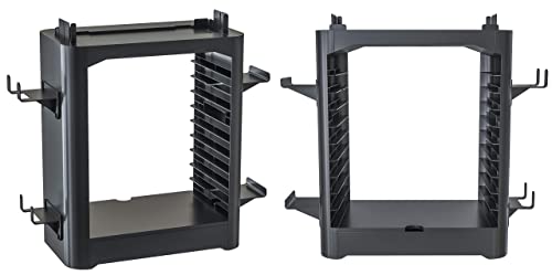 NS Compatible Nintendo Switch Games Holder, Nintendo Switch Stand - Black | Holds up to 10 Game Case & 4 controllers Game Disk Rack, Switch Holder Stand for Gamers, Nintendo Switch Accessories - color: Black