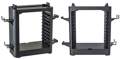 NS Compatible Nintendo Switch Games Holder, Nintendo Switch Stand - Black | Holds up to 10 Game Case & 4 controllers Game Disk Rack, Switch Holder Stand for Gamers, Nintendo Switch Accessories - color: Black