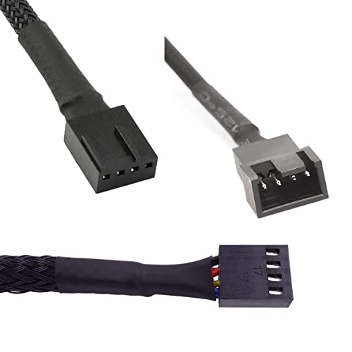 Gebildet 10pcs 4 Pin PWM Fan Extension Power Cable Connector Case Male to Female for Computer Compatible with 4 Pin and 3 Pin PWM Fan - style: PWM (1 to 1)