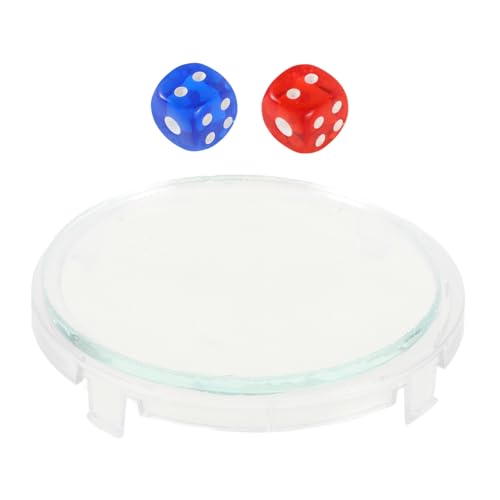 Mahjong Machine Dice Cover Glass Tool Dice Game Holder Table Accessory