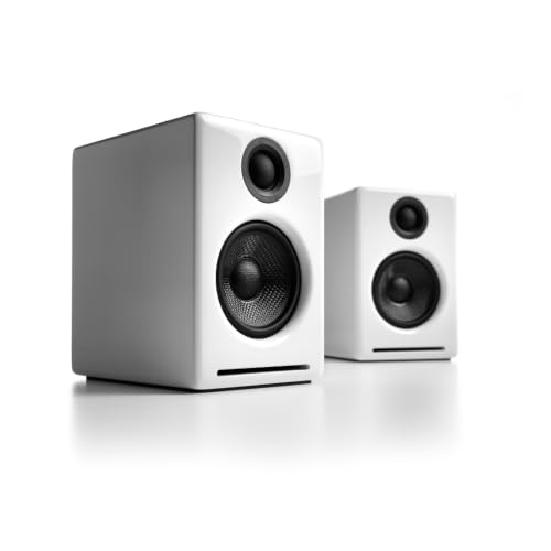 Audioengine A2+ Wireless Computer Speakers – Bluetooth Desktop Speakers | with 24-Bit DAC for PC, Mac, Gaming and Music - White - color: Gloss White, style: Desktop