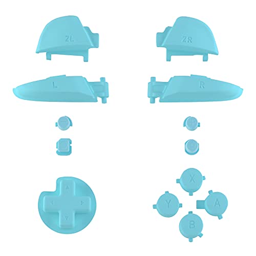 eXtremeRate Heaven Blue Repair ABXY D-pad ZR ZL L R Keys for Nintendo Switch Pro Controller, Glossy DIY Replacement Full Set Buttons with Tools for Nintendo Switch Pro - Controller NOT Included - color: Heaven Blue