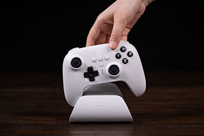 8BitDo Ultimate Bluetooth Controller with Charging Dock, Wireless Pro Controller with Hall Effect Sensing Joystick, Compatible with Switch, Windows and Steam Deck (White) - color: White, style: Ultimate Controller