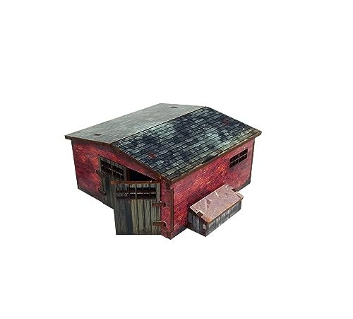 Micro Art Studio: WW2 Normandy Large Brick Shed HDF Prepainted Terrain