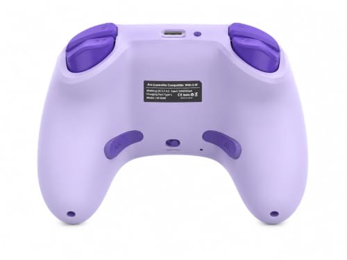 aghi Bluetooth Phone Controller with Hall Effect Joysticks and Phone Clip | Wireless Gamepad for iPhone/Android/TV/PC/Steam/Switch 1/2, with Lock Speed, Macro, 6-Axis Gyro, Vibration, Turbo, Purple - color: Purple
