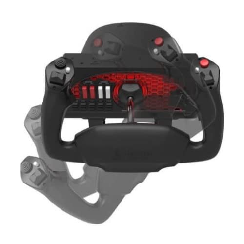 Honeycomb Alpha Yoke Plus Bravo Throttle Quadrant and 4 Port USB (3 Items) | Includes Alpha Flight Yoke, Bravo Throttle Quadrant and Knox Gear 4-Port USB 3.0 Hub, Pc and Mac Compatible - size: Bundle (3 Items)
