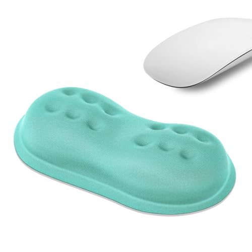 VANKEY Soft Mouse Wrist Rest, Memory Foam Mouse Wrist Support Hand Rest Pad for Computer, Laptop, Desktop - Anti-Slip PU Base - Wrist Pain Relief, Aquamarine - color: Blue Green