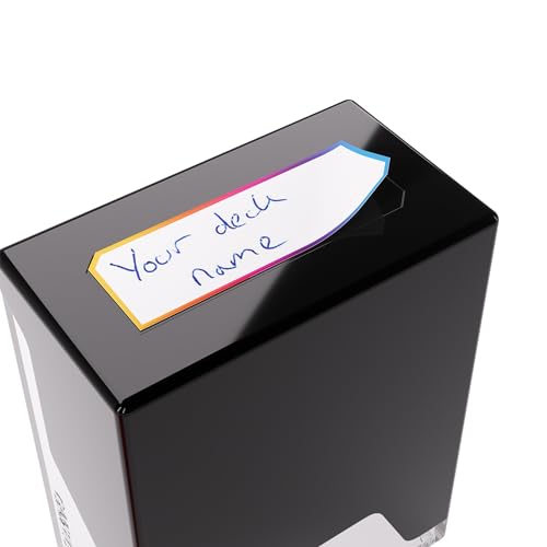 Gamegenic Bastion 50+ XL Deck Box - Compact, Secure, and Perfectly Organized for Your Trading Cards! Safely Protects 50+ Double-Sleeved Cards, White Color, Made - color: Black/Clear