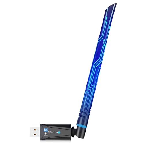2-in-1 Wi-Fi 6 Bluetooth 5.4 USB Adapter for PC Laptop, 5dBi High Gain AX900 2.4G/5GHz Wireless WiFi Network Dongle Auto-Driver for Windows 11 10 Desktop, Plug n Pair Headset, Keyboard, Mice - size: Small Long Range Sized