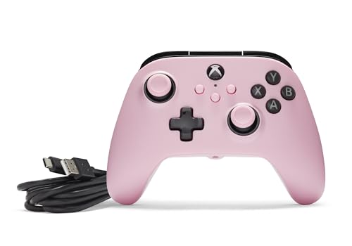 PowerA Wired Controller for Xbox Series X|S - Pink, gamepad, video game/gaming controller, works with Xbox One, Officially Licensed - style: Pink