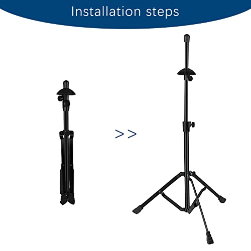 EASTROCK Trombone Stand Retractable Height Adjustment | Triangular Stable Stand for Standard Trombone, for Practice, Performance, and Daily Use