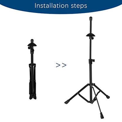 EASTROCK Trombone Stand Retractable Height Adjustment | Triangular Stable Stand for Standard Trombone, for Practice, Performance, and Daily Use