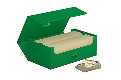 Ultimate Guard Arkhive 800+, Deck Case for 800 Double-Sleeved TCG Cards, Green, Compatible with Boulders, Magnetic Closure & Microfiber Inner Lining - color: Green, size: 800+