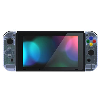 eXtremeRate Glacier Blue Joycon Handheld Controller Housing (D-Pad Version) with Colorful Buttons, DIY Replacement Shell Case for Nintendo Switch & Switch OLED Joy-Con – Console Shell NOT Included - color: Glacier Blue