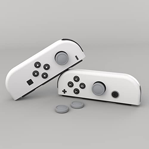 eXtremeRate PlayVital Switch Joystick Caps, Switch Lite Thumbstick Caps, Silicone Analog Cover for OLED Joycon Thumb Grips - Fleeting Gray - color: Fleeting Gray
