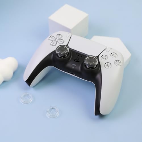 PERFECTSIGHT Liquid SiliconeThumb Grip Caps for Switch 2 2025, PS5, PS4, Xbox Series X/S, Xbox One, Switch PRO Controller, 4PCS Soft Analog Thumbsticks Grips Joystick Cover Set (Clear) - color: Clear