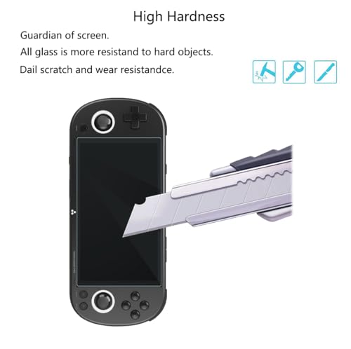 for Trimui Smart Pro Screen Protector - [2 Pack] HD Tempered Glass Film [9H Hardness] [Anti-Scratch] Compatible for MOUJI Levhorzn Ampown HANHIBR WESICH Trimui Smart Pro Handheld Game Console