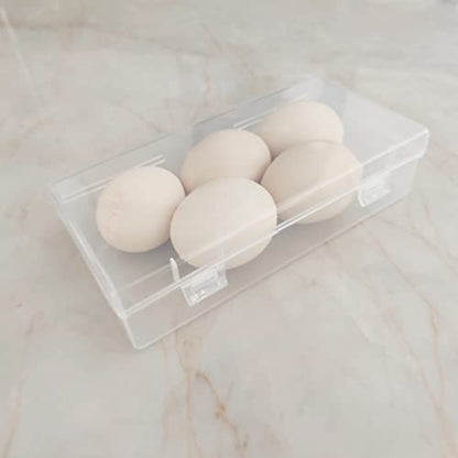 6 Pack Rectangular Clear Plastic Storage Containers | 7.28 x 3.54 x 1.77 inch, Hinged Lid, For Beads and Small Craft Items - size: 7.28 x 3.54 x 1.77 inch