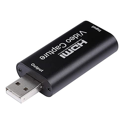 HDMI Video Capture Card, 4K HDMI to USB Capture Card Full HD 1080P 30fps, Record via DSLR, Camcorder, Action Cam for Gaming, Streaming TV, Recorder Live Streaming Video for Windows Mac OS
